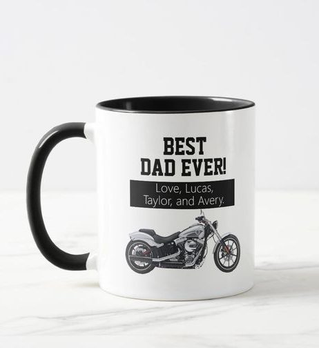 Best Dad Ever Cool Motorcycle Father Bike Mug
