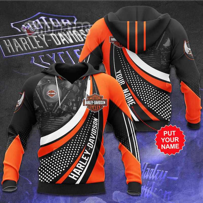 Harley Davidson Big Twins Engines 3D Hoodie Personalized Name Motorcycles Logos Engine Models Hoodie