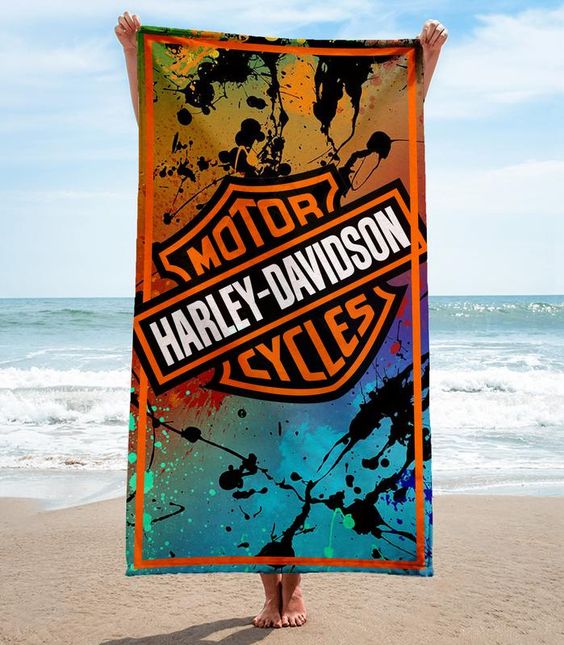 Harley Davidson gift Beach towel