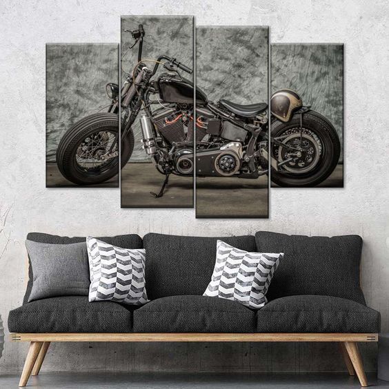 Harley Softail Multi Panel Canvas Wall Art Elephantstock