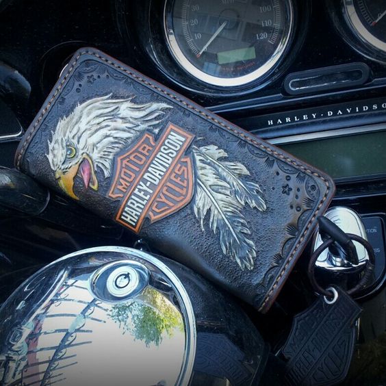 Harley leather wallet
