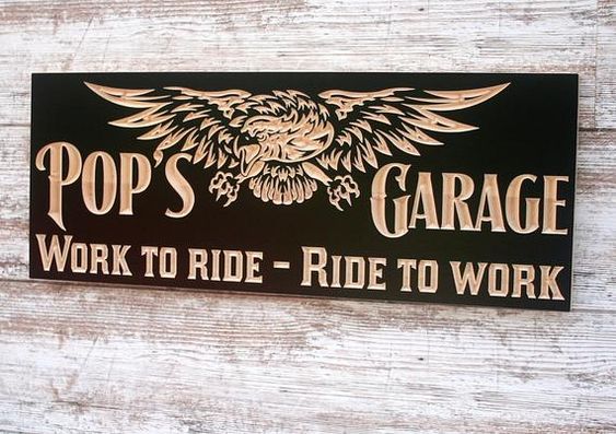 Motorcycle Sign Garage Sign