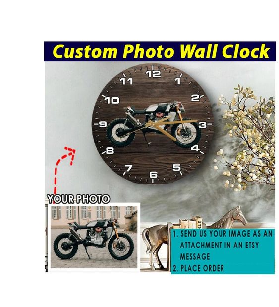 Personalized Harley Davidson Wall Clock