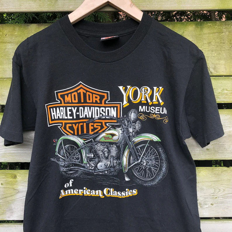 Vintage Classic Harley Davidson York Museum Motorcycles Unisex T Shirt