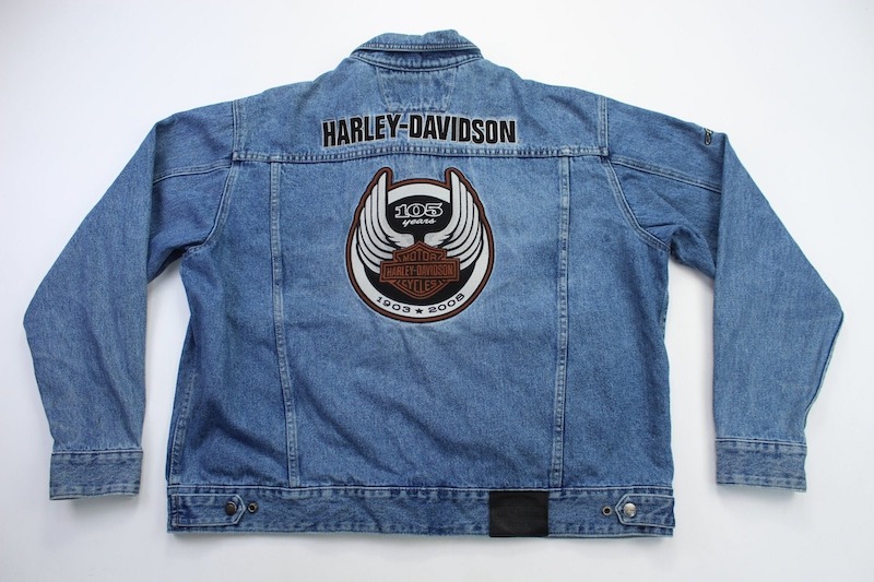 Harley Davidson Mens Patched Denim Shirt Etsy
