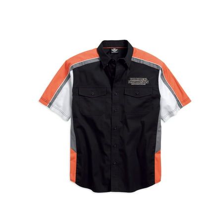 Harley Davidson Mens Performance Vented Pinstripe Flames Shirt Walmart