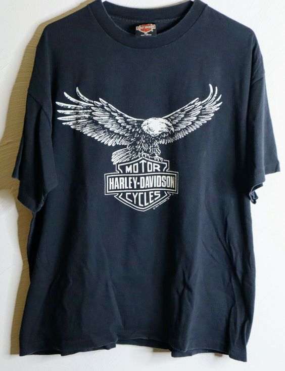 Harley Davidson Vintage Winged Eagle Mens Xl T shirt Ebay