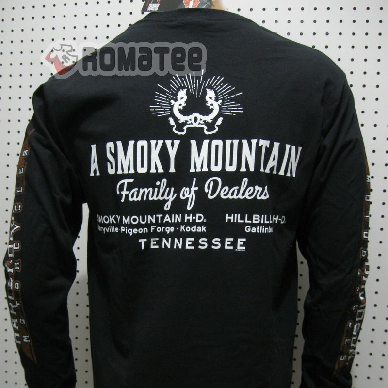 Vintage Harley Davidson Superior Motorcycles Willie G Skull A Smoky Mountain Family Of Dealers Black Long Sleeve Back