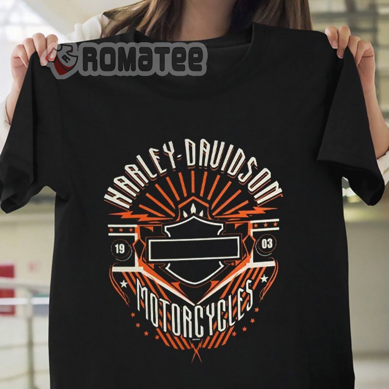 Est 1903 Vintage Harley Davidson Motorcycles Sun Shine Star 2D T Shirt