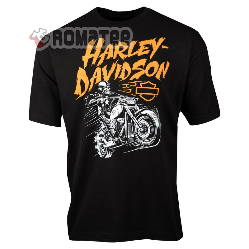 Harley Davidson Motorcycles Skull Man Sturgis South Dakota 2D T Shirt Front
