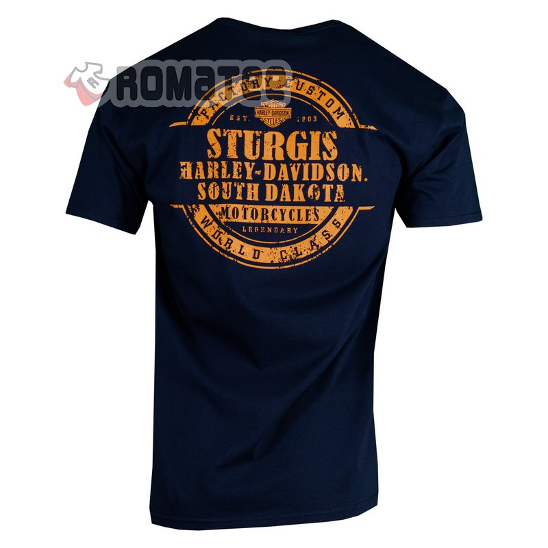 Harley Davidson Willie G Skull Est 1903 Sturgis South Dakota Factory Custom World Class 2D T Shirt Back