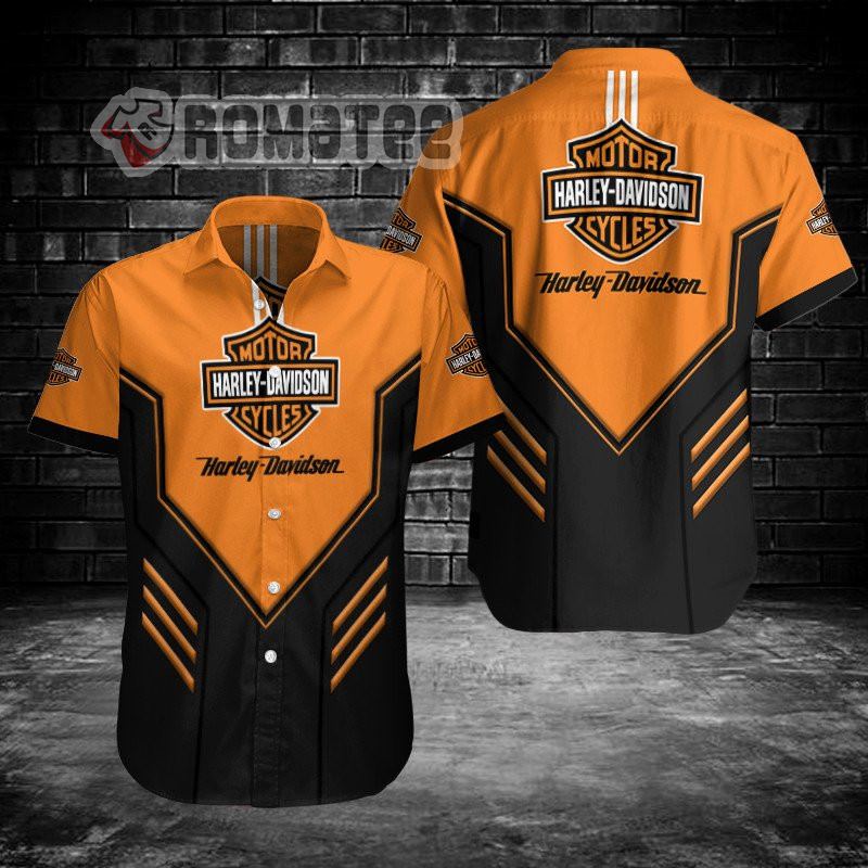 Stripe Harley Davidson Motorcycles Armor Style 3D All Over Print Hawaiian Shirt