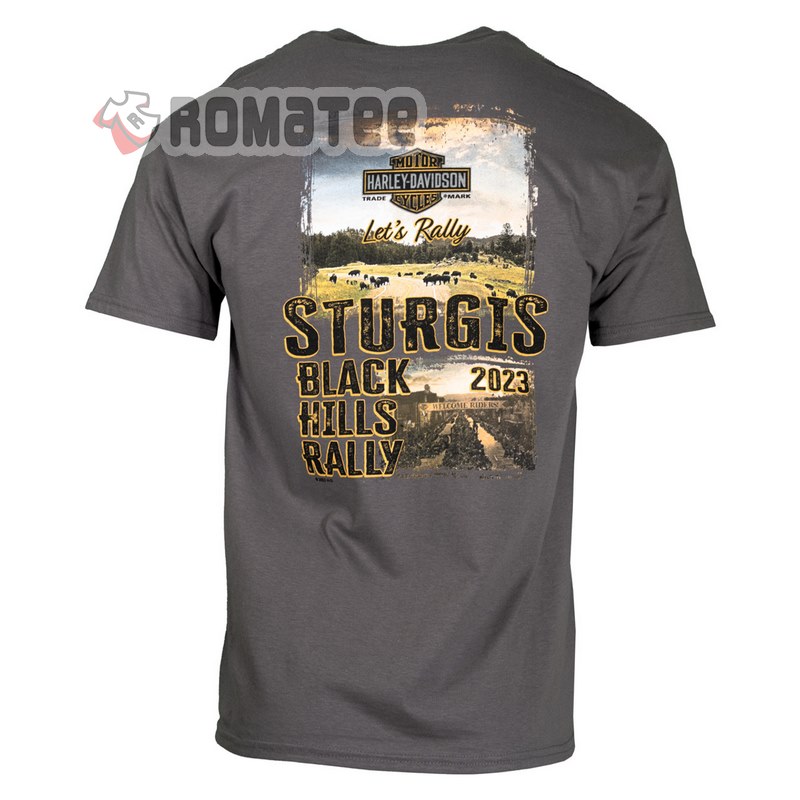 Sturgis Black Hill Rally Harley Davidson Event 2023 South Dakota 2D T Shirt Back
