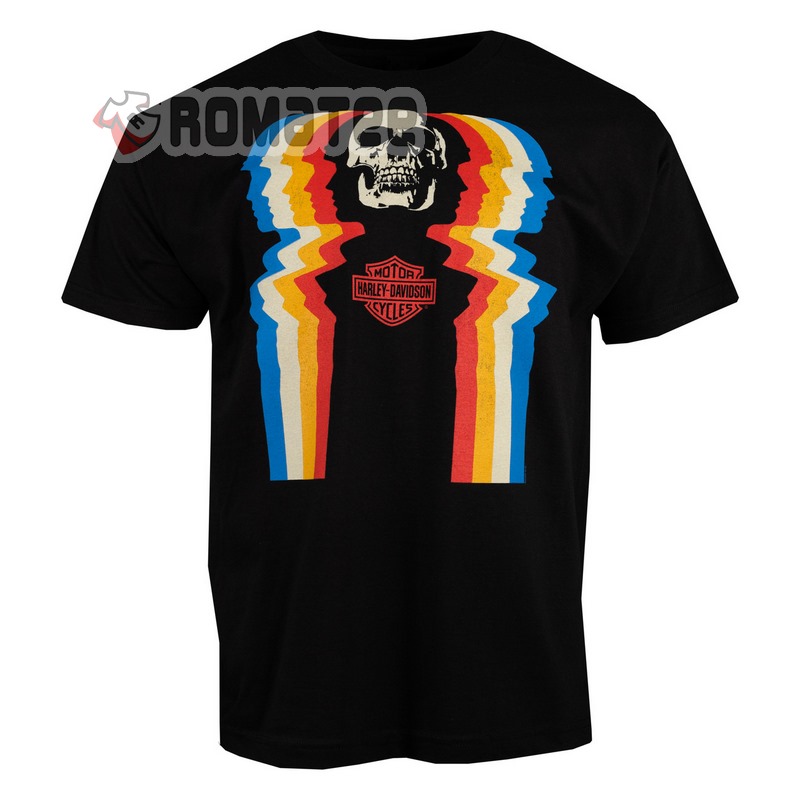 Sturgis Harley Davidson Mens Retro Skull South Dakota Race Dice 2D T Shirt Front