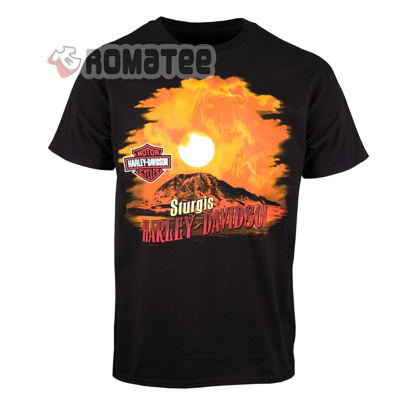 Sturgis Harley Davidson South Dakota Sunrise Wild Animal 2D T Shirt