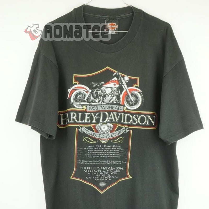 Vintage Harley Davidson Panhead 1958 Motorcycle Collectors Edition Milwaukee America 2D T Shirt