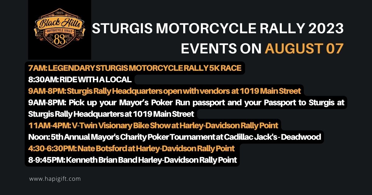 Don’t Miss These Events at the Sturgis Motorcycle Rally on August 7th