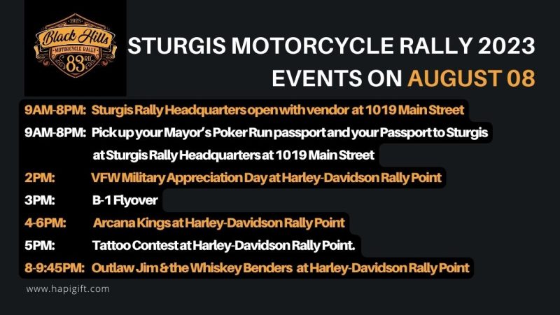 Sturgis Motorcycle Rally 2023 Events on August 08