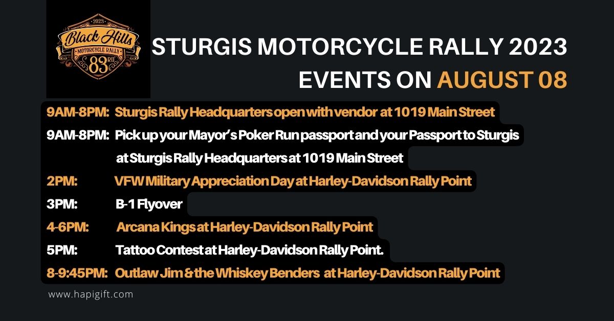 Don’t Miss These Events at the Sturgis Motorcycle Rally on August 8th