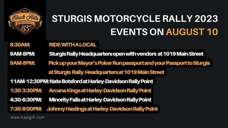 Sturgis Motorcycle Rally 2023 Events on August 10