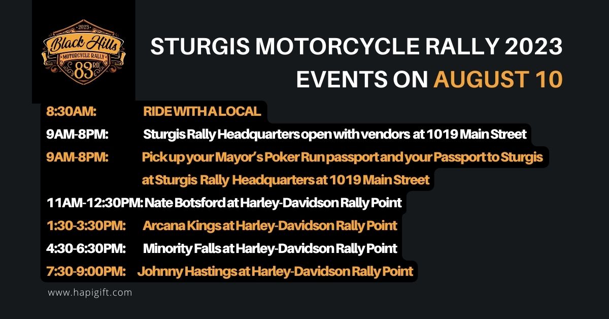 Unforgettable Thursday at Sturgis Motorcycle Rally on August 10th: Unleash the Thrills